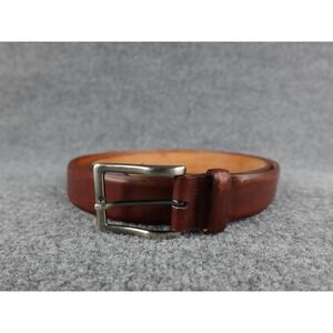 Calzoleria Toscana Genuine Leather Belt Made in Italy Brown Mens Size 42
